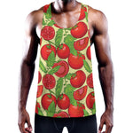 Hand Drawn Tomato Pattern Print Training Tank Top