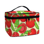 Hand Drawn Tomato Pattern Print Travel Makeup Bag