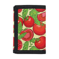 Hand Drawn Tomato Pattern Print Trifold Wallet