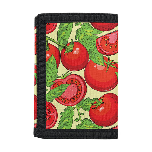 Hand Drawn Tomato Pattern Print Trifold Wallet