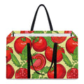 Hand Drawn Tomato Pattern Print Utility Tote Bag