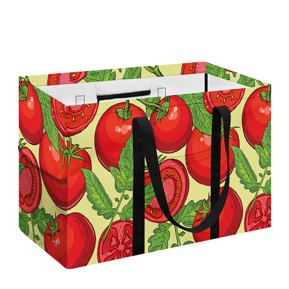 Hand Drawn Tomato Pattern Print Utility Tote Bag
