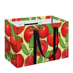 Hand Drawn Tomato Pattern Print Utility Tote Bag