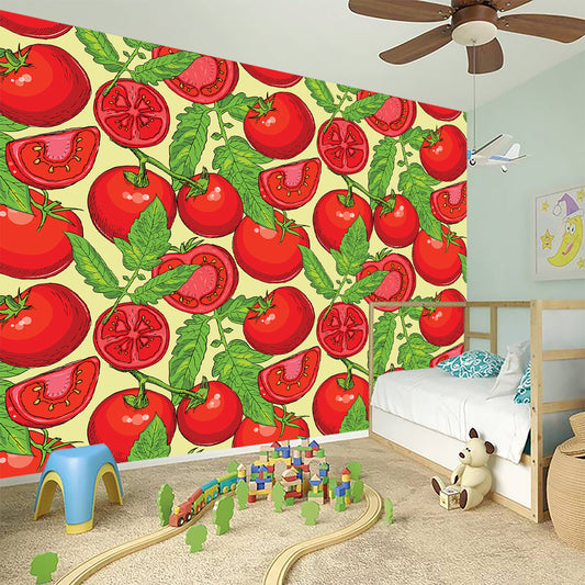 Hand Drawn Tomato Pattern Print Wall Sticker