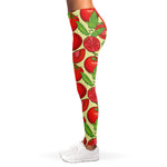 Hand Drawn Tomato Pattern Print Women's Leggings
