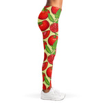 Hand Drawn Tomato Pattern Print Women's Leggings