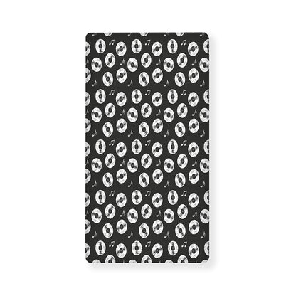 Hand Drawn Vinyl Record Pattern Print Baby Crib Sheet