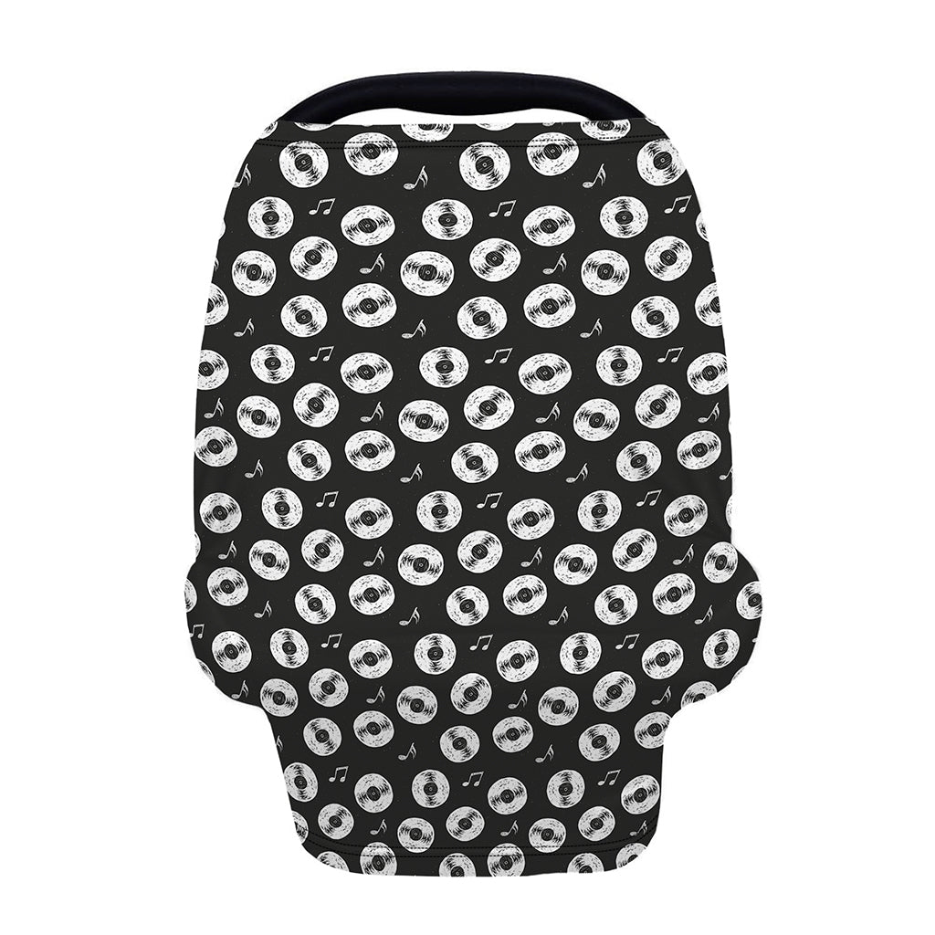 Hand Drawn Vinyl Record Pattern Print Baby Seat Cover