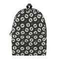 Hand Drawn Vinyl Record Pattern Print School Backpack