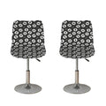 Hand Drawn Vinyl Record Pattern Print Bar Stool Covers