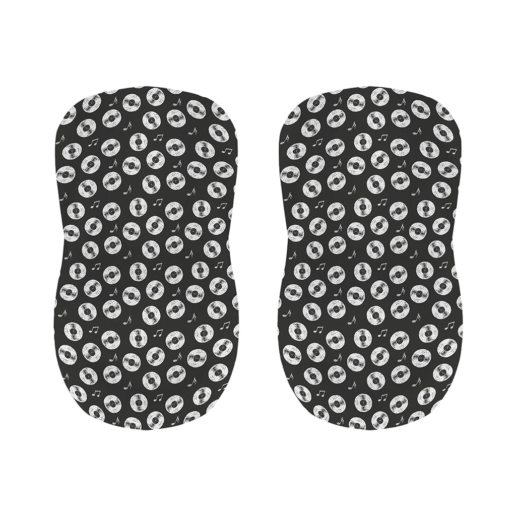 Hand Drawn Vinyl Record Pattern Print Bar Stool Covers