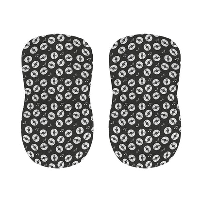 Hand Drawn Vinyl Record Pattern Print Bar Stool Covers