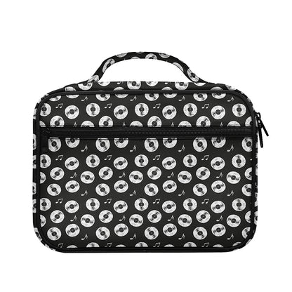 Hand Drawn Vinyl Record Pattern Print Briefcase Bible Bag
