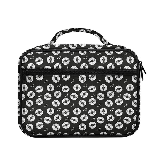 Hand Drawn Vinyl Record Pattern Print Briefcase Bible Bag