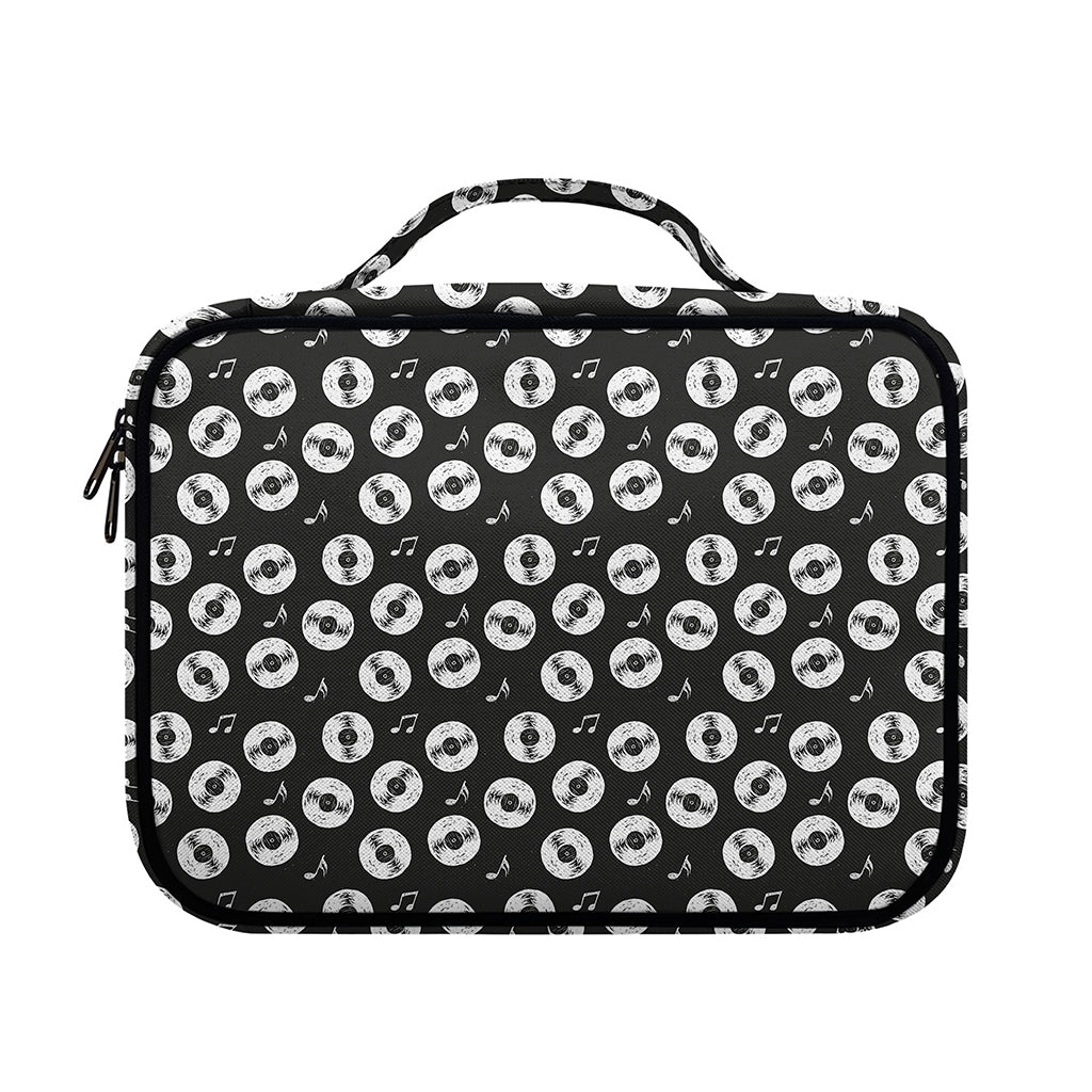 Hand Drawn Vinyl Record Pattern Print Briefcase Bible Bag