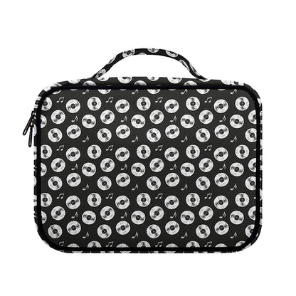 Hand Drawn Vinyl Record Pattern Print Briefcase Bible Bag
