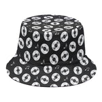 Hand Drawn Vinyl Record Pattern Print Bucket Hat