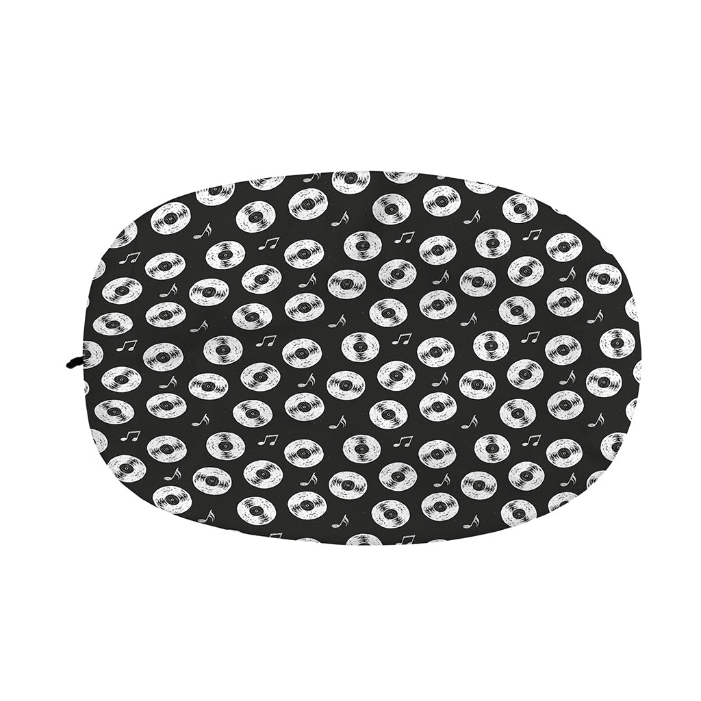 Hand Drawn Vinyl Record Pattern Print Car Side Mirror Covers
