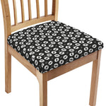 Hand Drawn Vinyl Record Pattern Print Chair Cushion Cover
