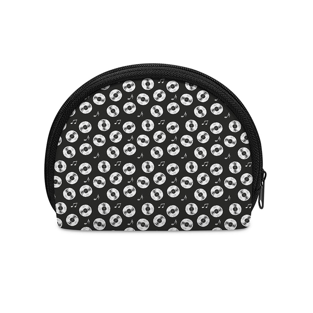Hand Drawn Vinyl Record Pattern Print Coin Purse
