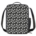 Hand Drawn Vinyl Record Pattern Print Crossbody Lunch Bag