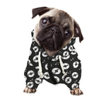 Hand Drawn Vinyl Record Pattern Print Dog Zip Up Hoodie
