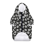 Hand Drawn Vinyl Record Pattern Print Dog Zip Up Hoodie