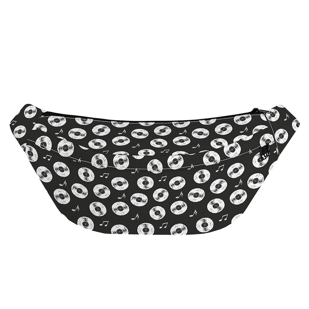 Hand Drawn Vinyl Record Pattern Print Fanny Pack