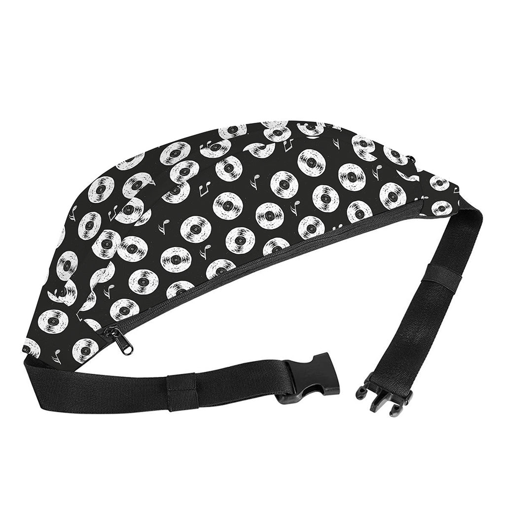 Hand Drawn Vinyl Record Pattern Print Fanny Pack