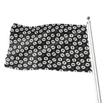 Hand Drawn Vinyl Record Pattern Print Flag