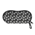 Hand Drawn Vinyl Record Pattern Print Glasses Case