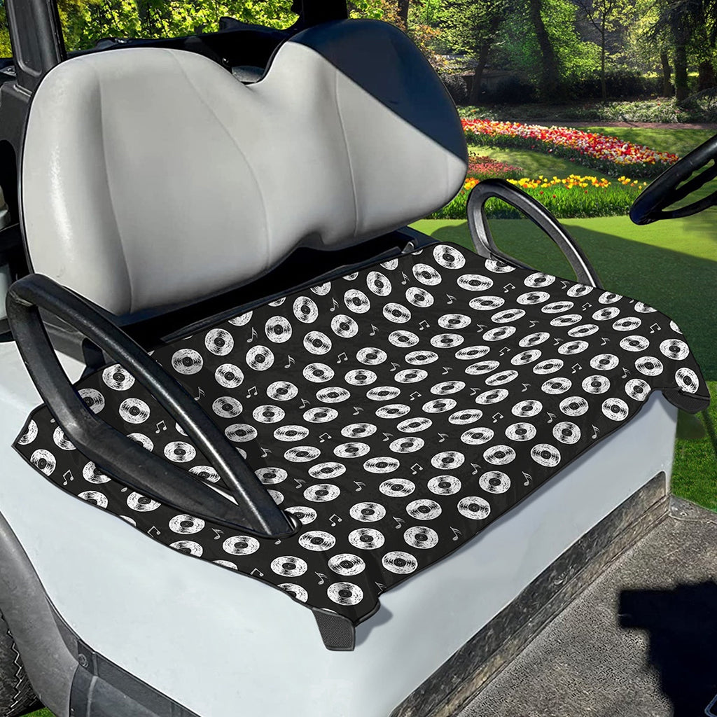 Hand Drawn Vinyl Record Pattern Print Golf Cart Seat Cover