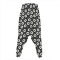 Hand Drawn Vinyl Record Pattern Print Hammer Pants