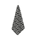 Hand Drawn Vinyl Record Pattern Print Hand Towel