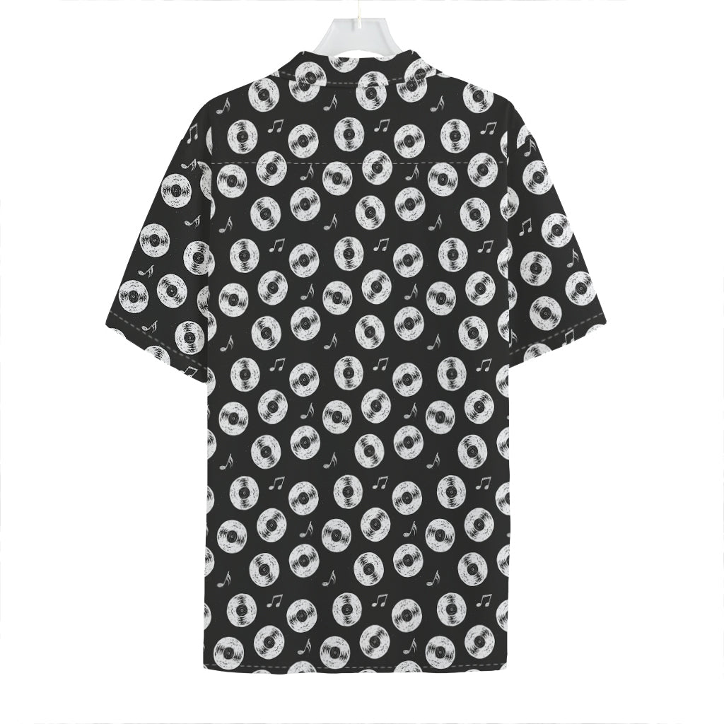 Hand Drawn Vinyl Record Pattern Print Hawaiian Shirt