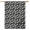 Hand Drawn Vinyl Record Pattern Print House Flag