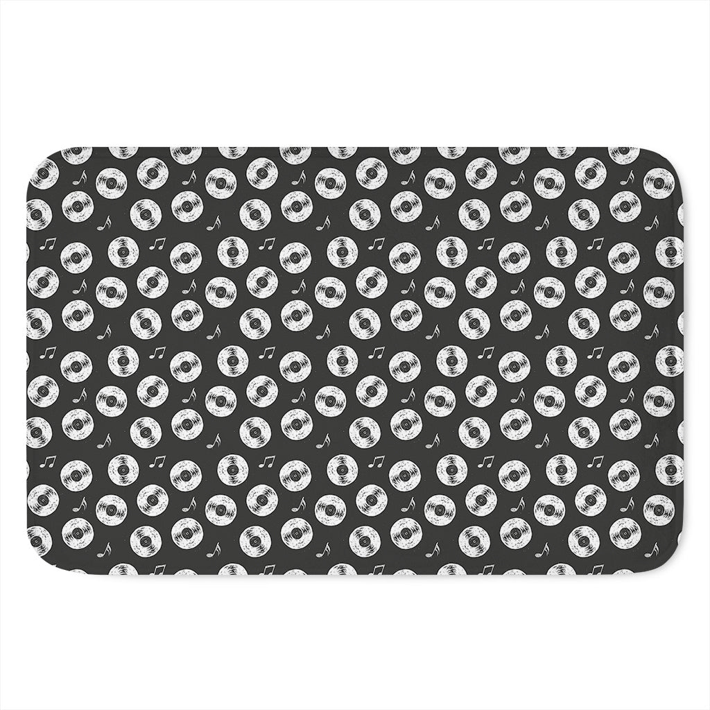 Hand Drawn Vinyl Record Pattern Print Indoor Door Mat