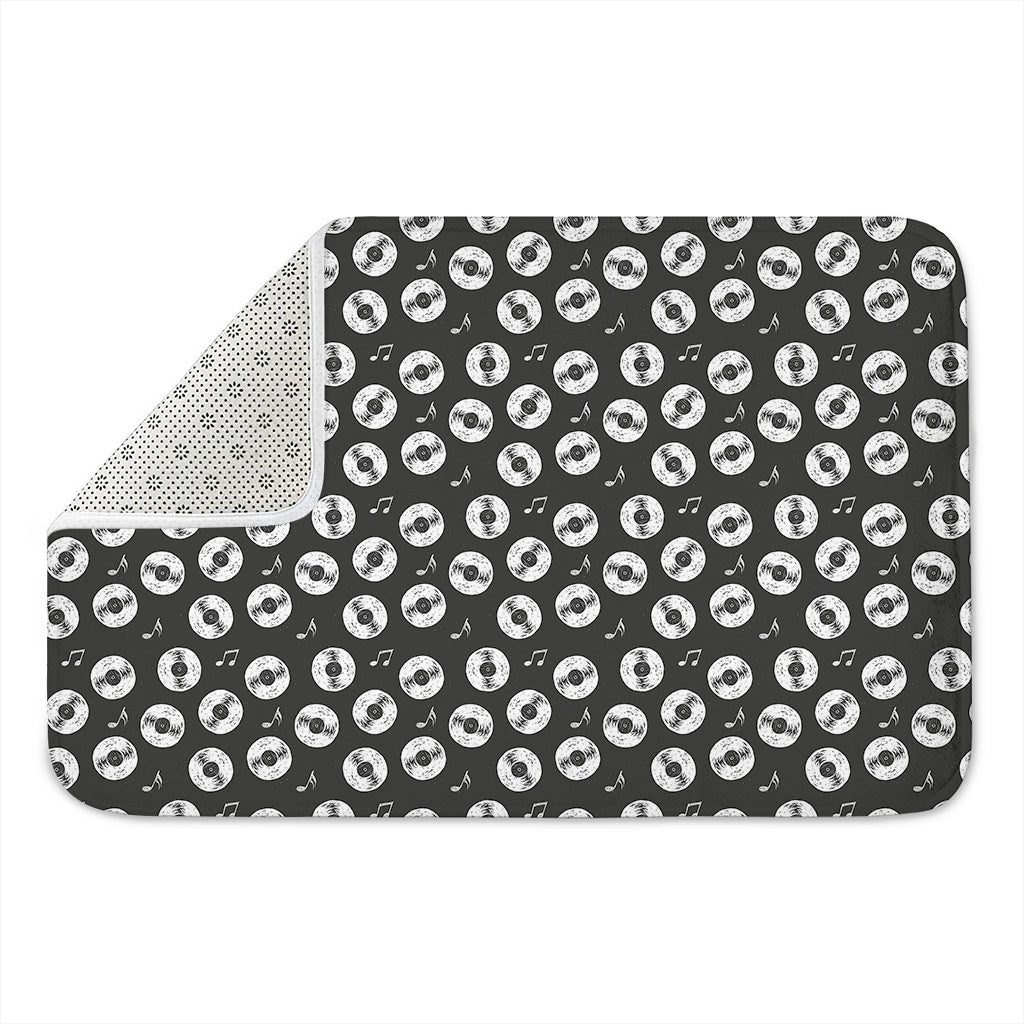Hand Drawn Vinyl Record Pattern Print Indoor Door Mat