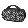 Hand Drawn Vinyl Record Pattern Print Portable Cooler Travel Case