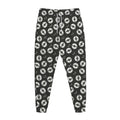 Hand Drawn Vinyl Record Pattern Print Jogger Pants