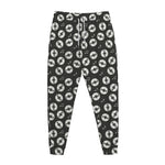 Hand Drawn Vinyl Record Pattern Print Jogger Pants