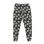 Hand Drawn Vinyl Record Pattern Print Jogger Pants