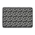 Hand Drawn Vinyl Record Pattern Print Kitchen Mat