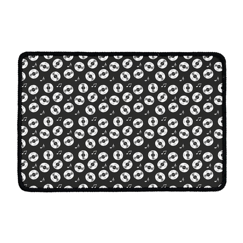 Hand Drawn Vinyl Record Pattern Print Kitchen Mat