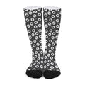 Hand Drawn Vinyl Record Pattern Print Long Socks