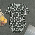 Hand Drawn Vinyl Record Pattern Print Men's Bodysuit