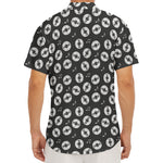 Hand Drawn Vinyl Record Pattern Print Men's Deep V-Neck Shirt