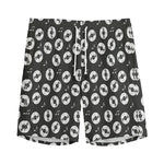 Hand Drawn Vinyl Record Pattern Print Men's Sports Shorts