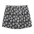 Hand Drawn Vinyl Record Pattern Print Mesh Shorts