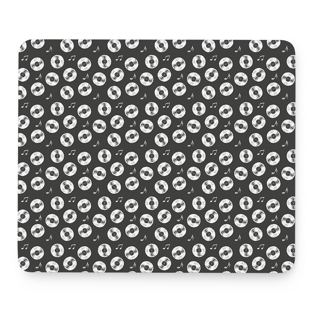 Hand Drawn Vinyl Record Pattern Print Mouse Pad
